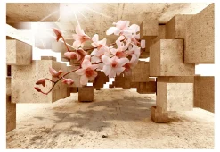 Selbstklebende Tapete 'Orchid Cubism'