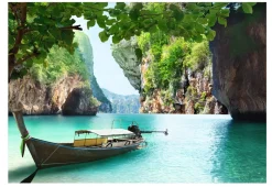Selbstklebende Tapete 'Paradise Boat Trip'