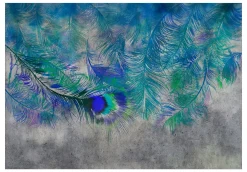 Selbstklebende Tapete 'Peacock Feathers'