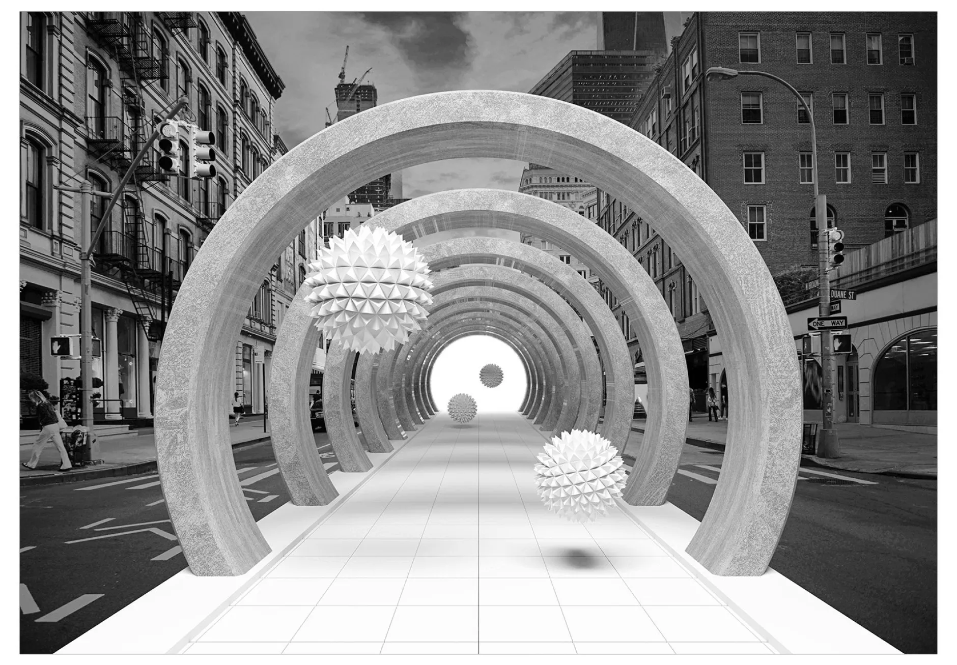 Selbstklebende Tapete 'Portal'