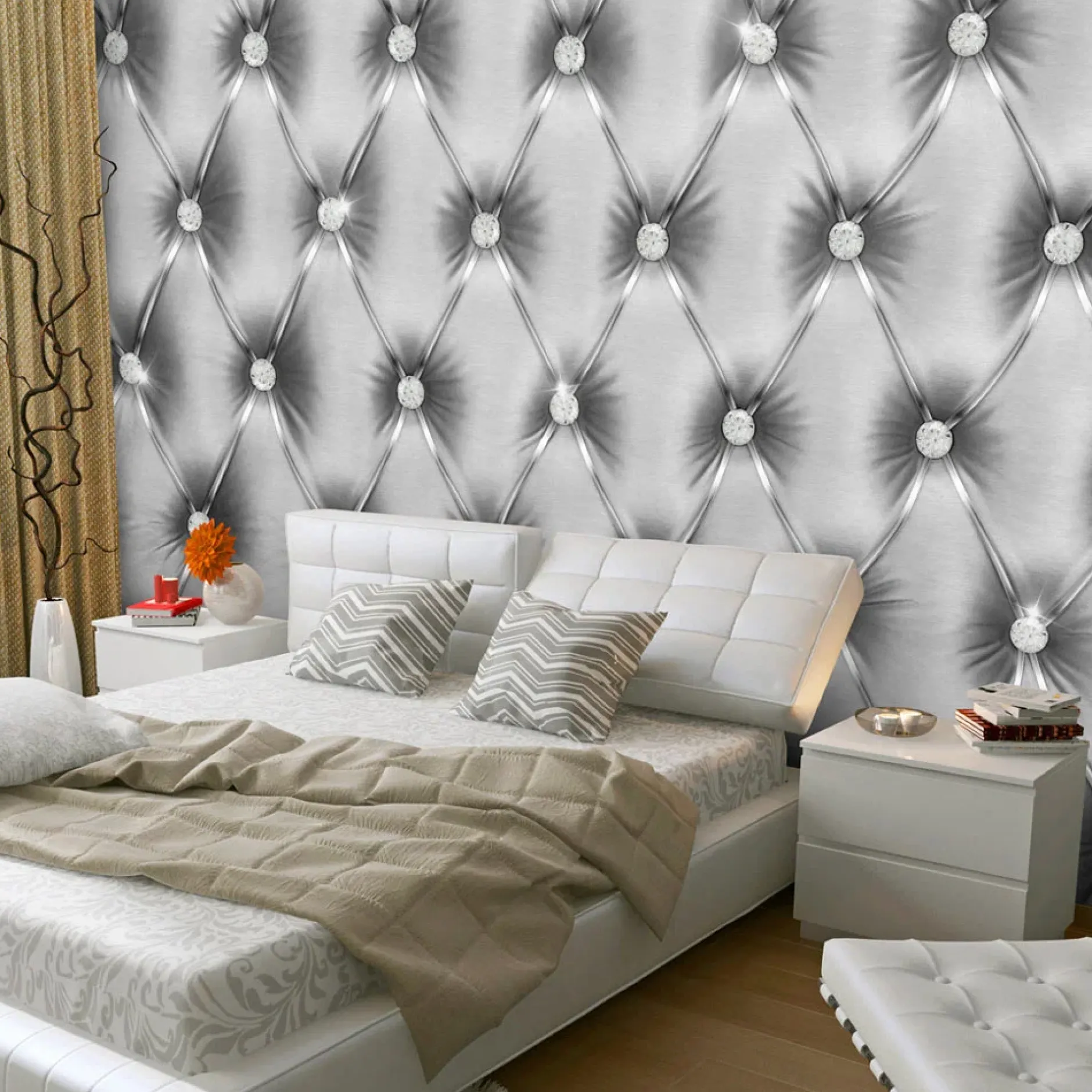 Selbstklebende Tapete 'Silver Luxury'