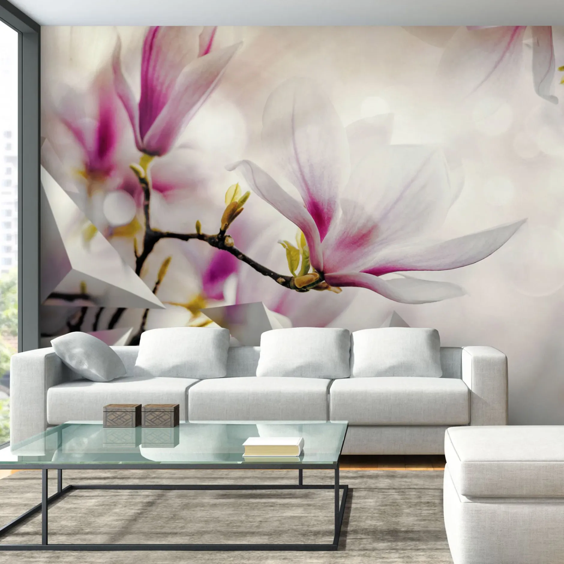 Selbstklebende Tapete 'Subtle Magnolias - Third Variant'