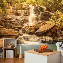 Selbstklebende Tapete 'Sunny Waterfall'