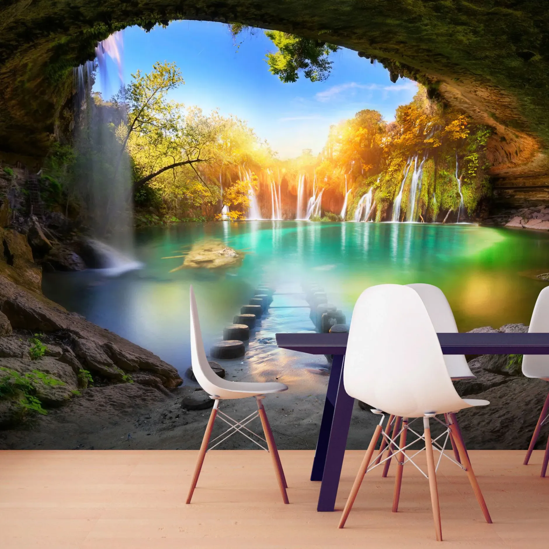 Selbstklebende Tapete 'Turquoise Lake'