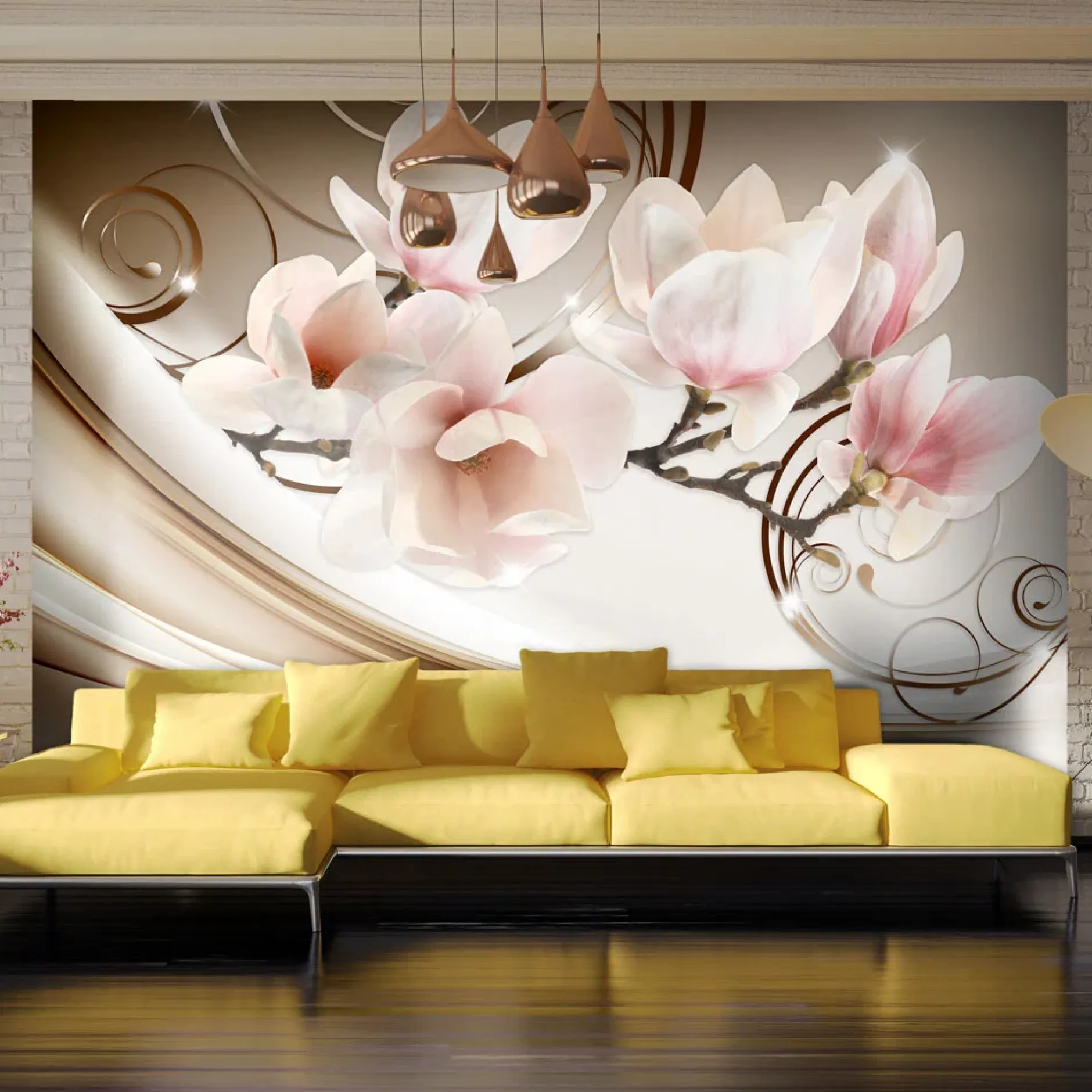 Selbstklebende Tapete 'Waves of Magnolia'