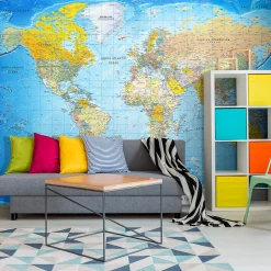 Selbstklebende Tapete 'World Classic Map'
