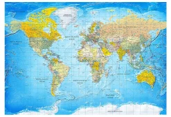 Selbstklebende Tapete 'World Classic Map'
