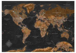 Selbstklebende Tapete 'World: Stylish Map'