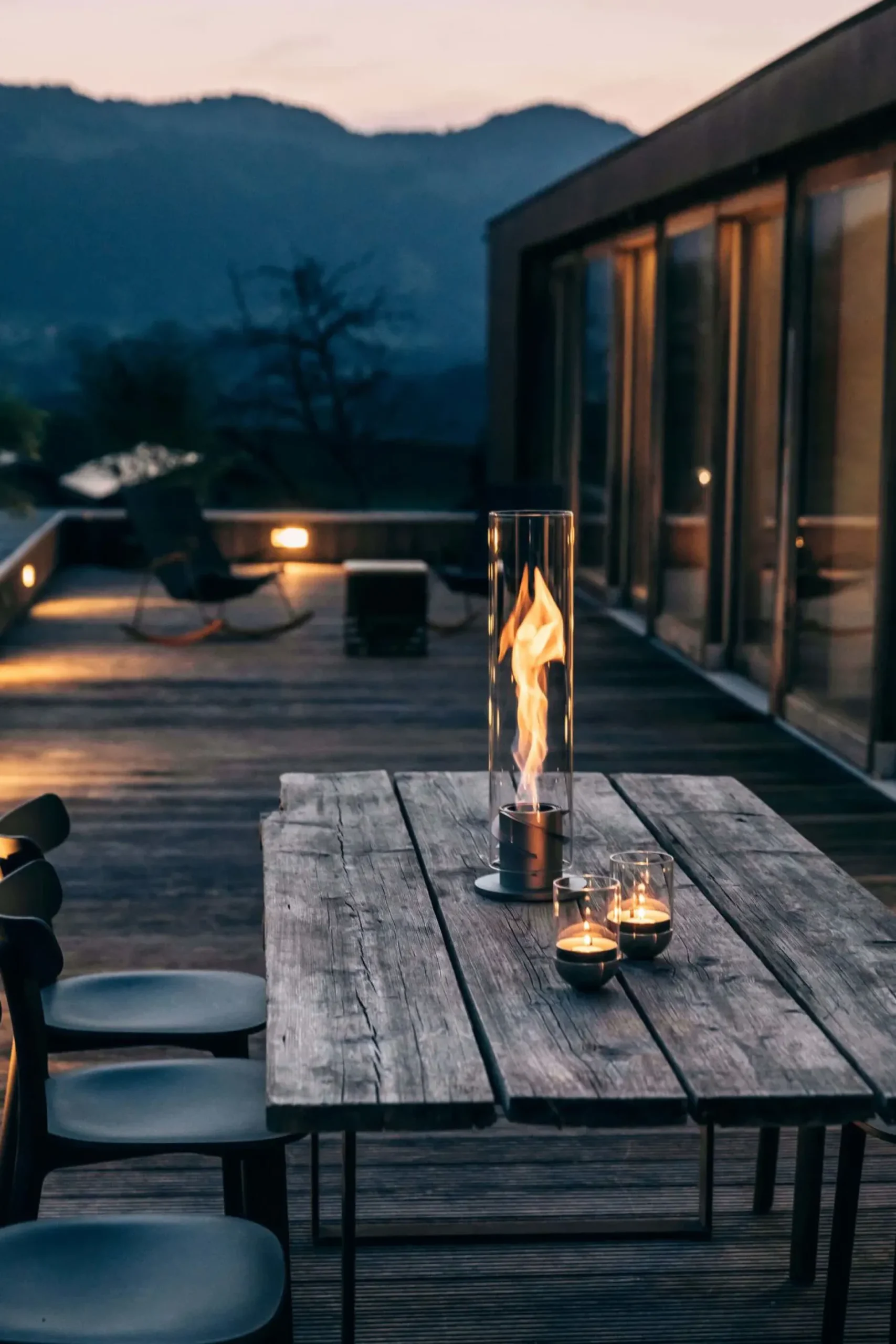 SPIN 120 Tischfeuer grau | Outdoor & Indoor