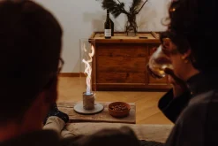 SPIN 1200 Tischfeuer grau | Outdoor & Indoor