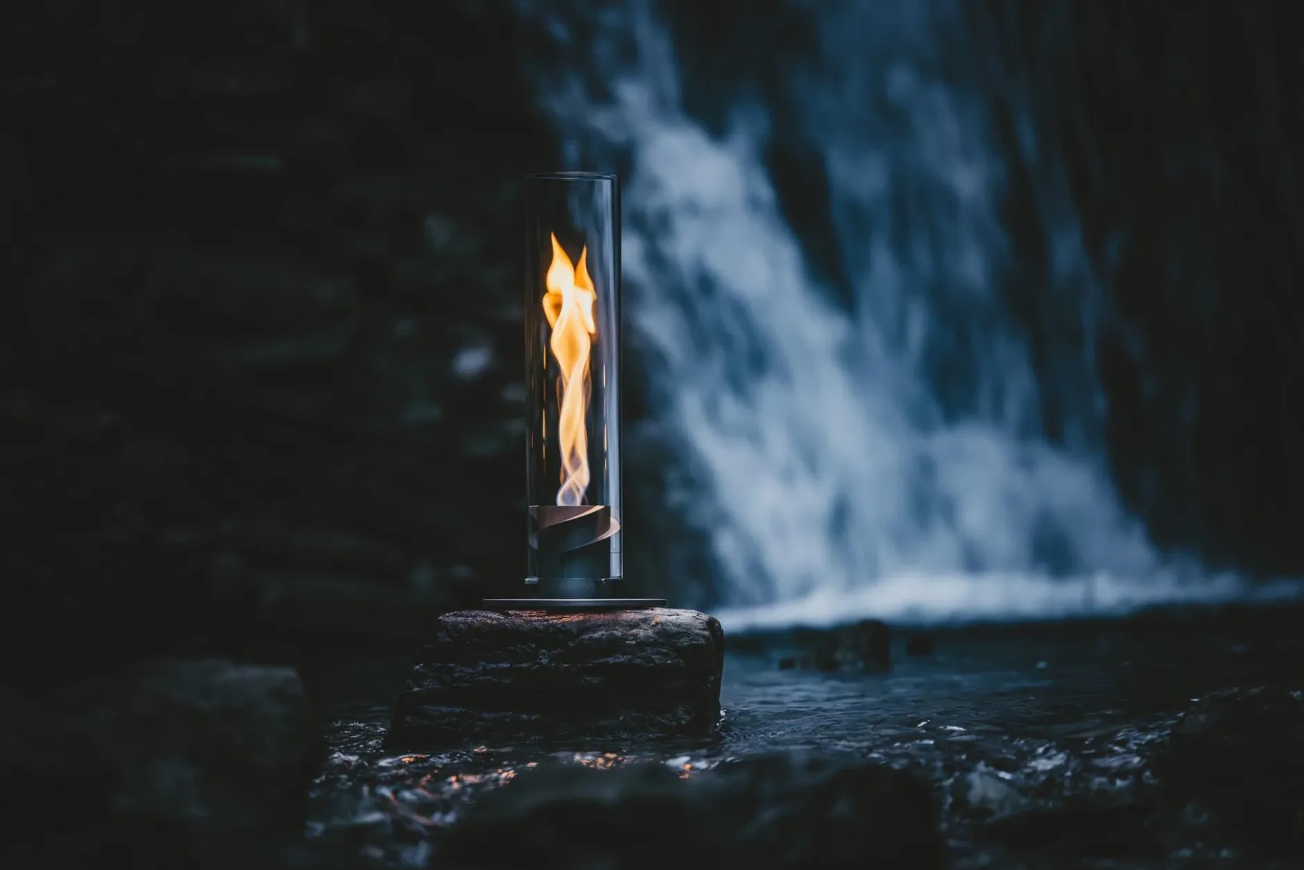 SPIN 1200 Tischfeuer grau | Outdoor & Indoor
