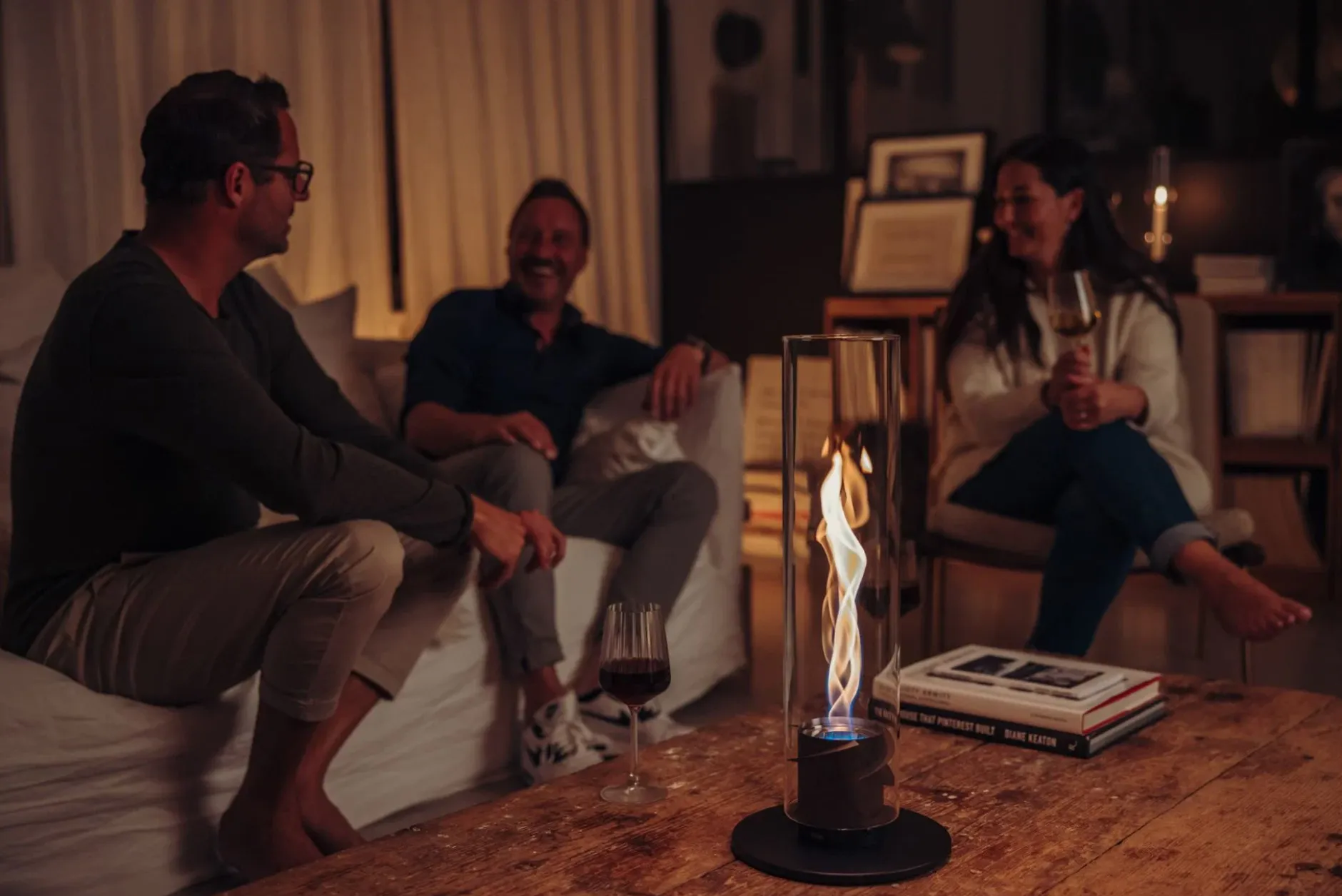 SPIN 1200 Tischfeuer schwarz | Outdoor & Indoor