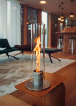 SPIN 90 Tischfeuer silber | Outdoor & Indoor