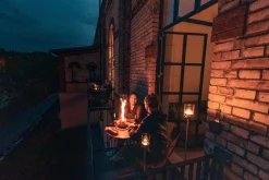SPIN 90 Tischfeuer silber | Outdoor & Indoor