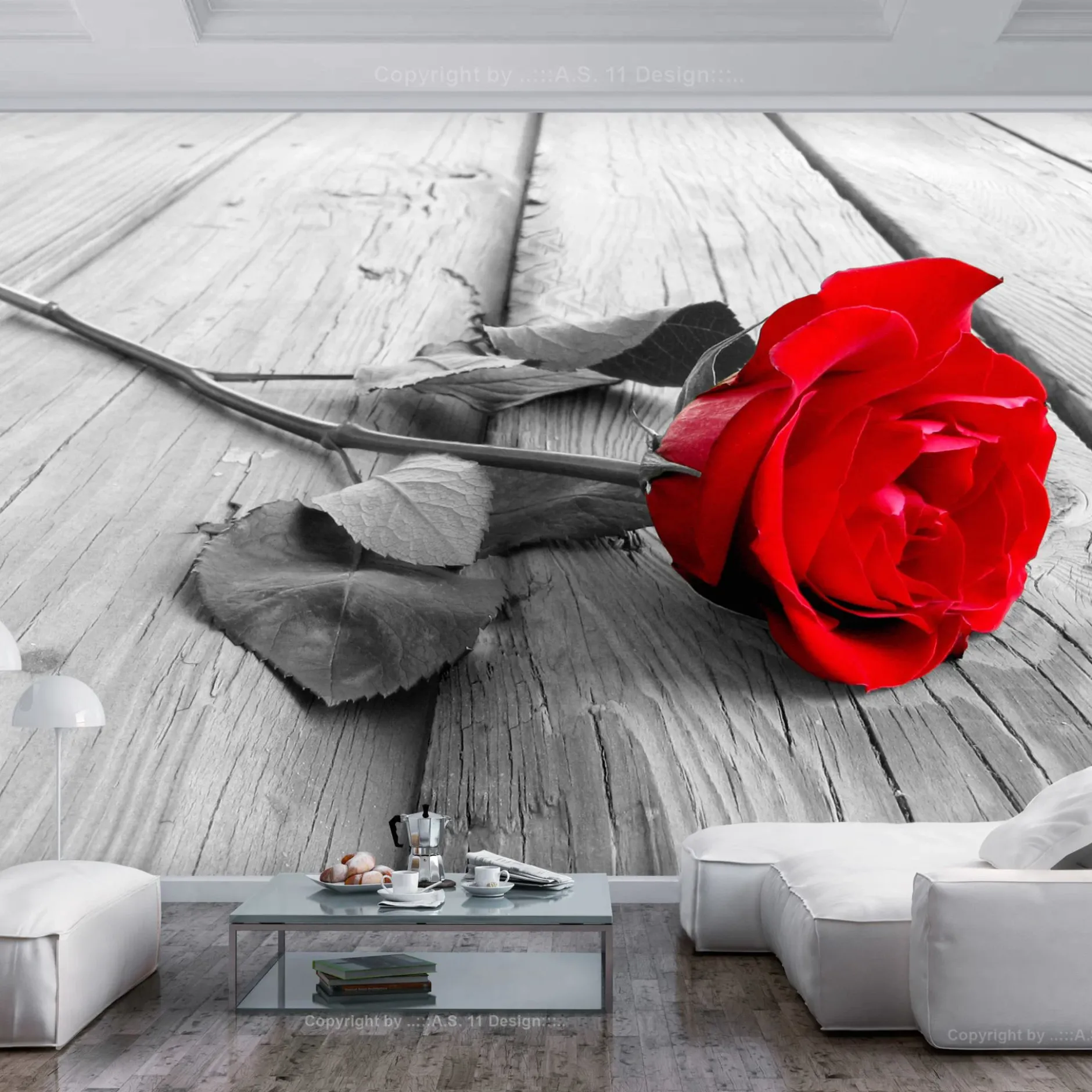 Tapete 'Abandoned Rose'