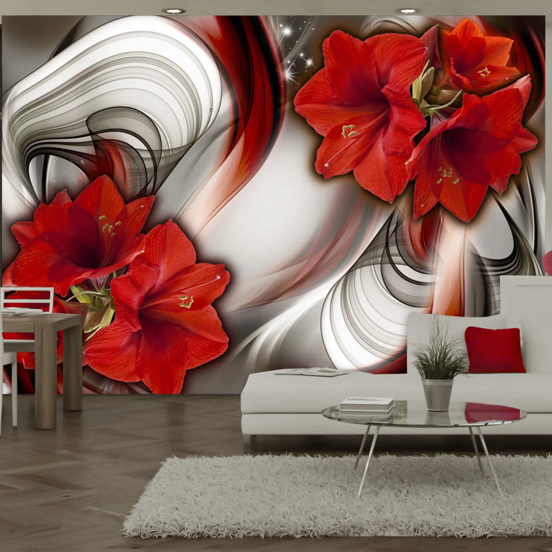 Tapete 'Amaryllis - Ballad of the Red'