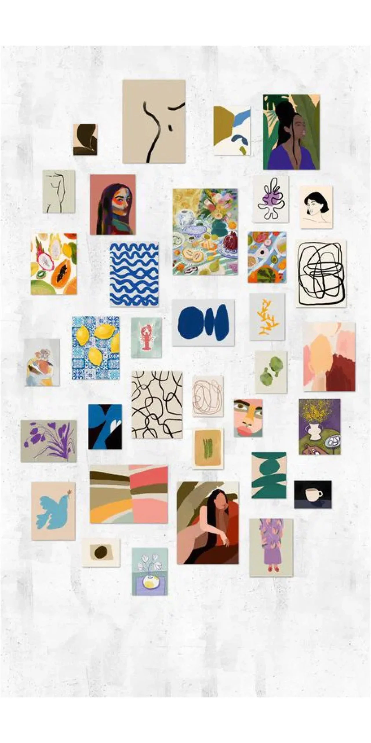 Tapete 'Artful Collage' 159x280cm