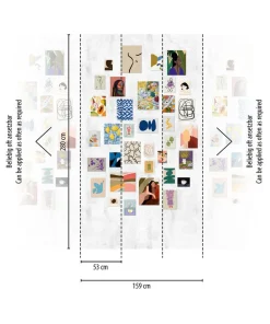 Tapete 'Artful Collage' 159x280cm
