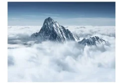Tapete 'Bergspitze in den Wolken'