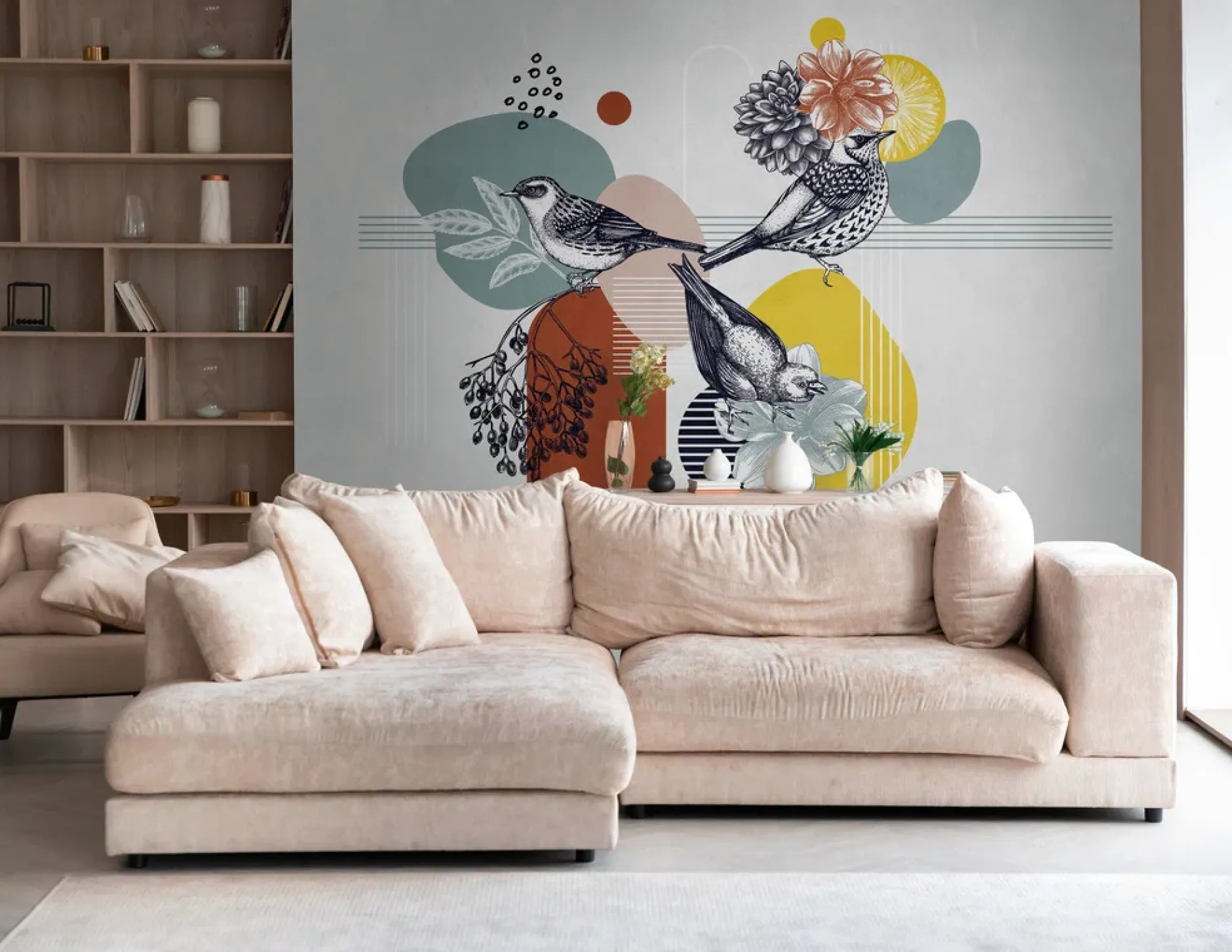 Tapete 'Birdsong Bliss' 371x280cm