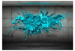 Tapete 'Blue Ink Blot'