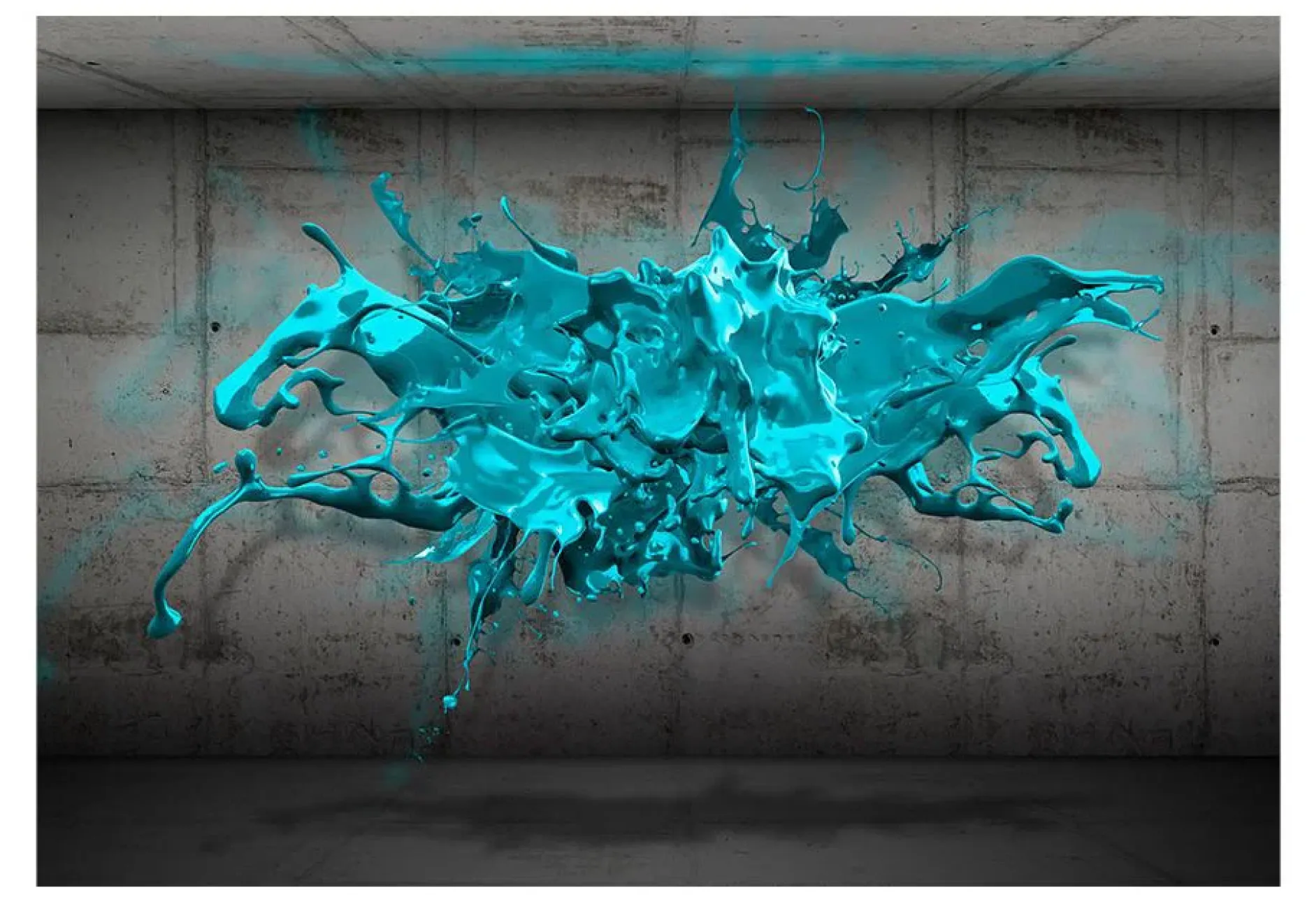 Tapete 'Blue Ink Blot'