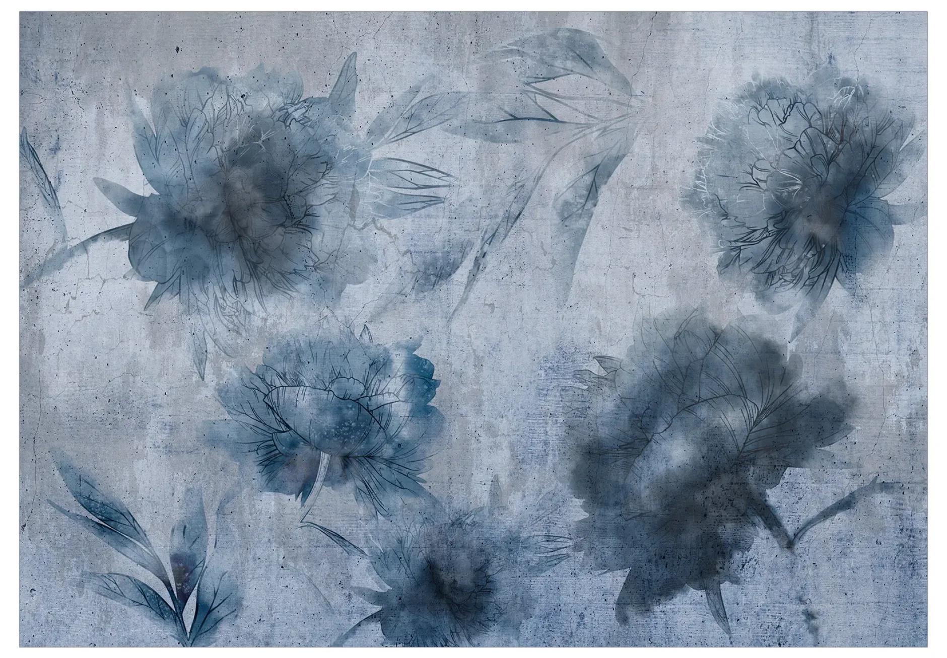 Tapete 'Blue Peonies'