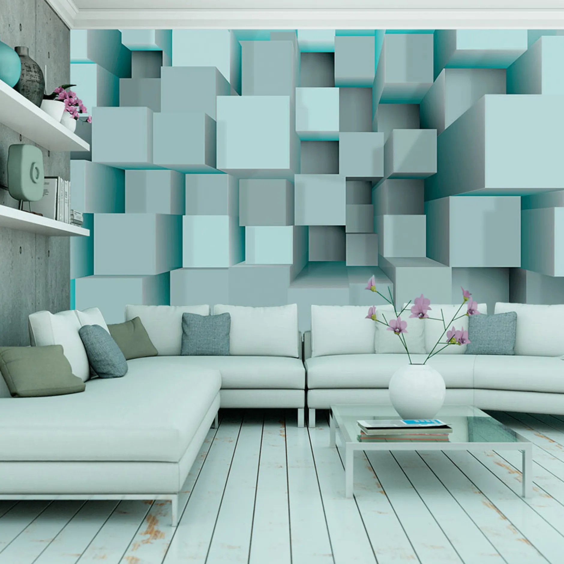 Tapete 'Blue puzzle'