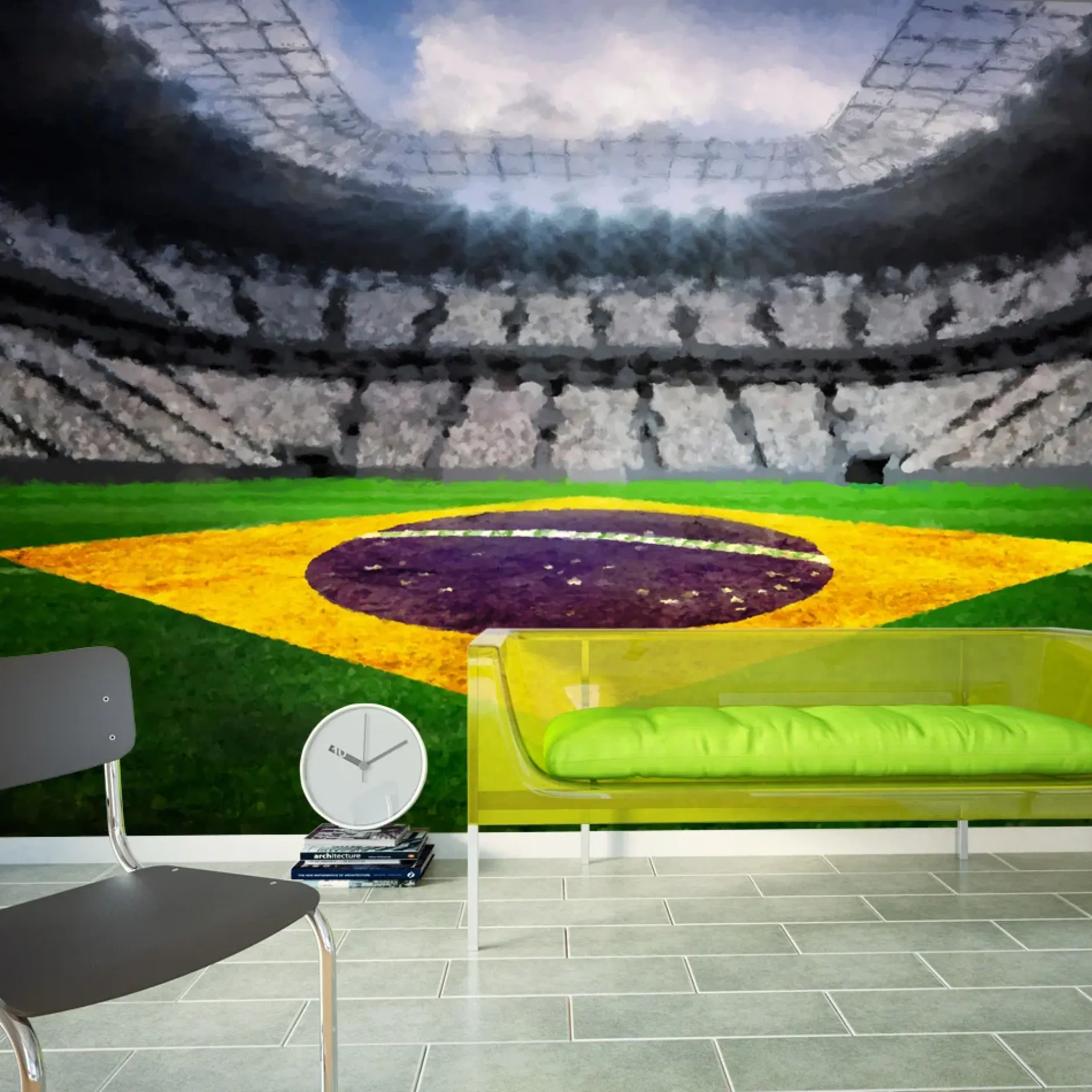 Tapete 'Brasilianisches Stadion'