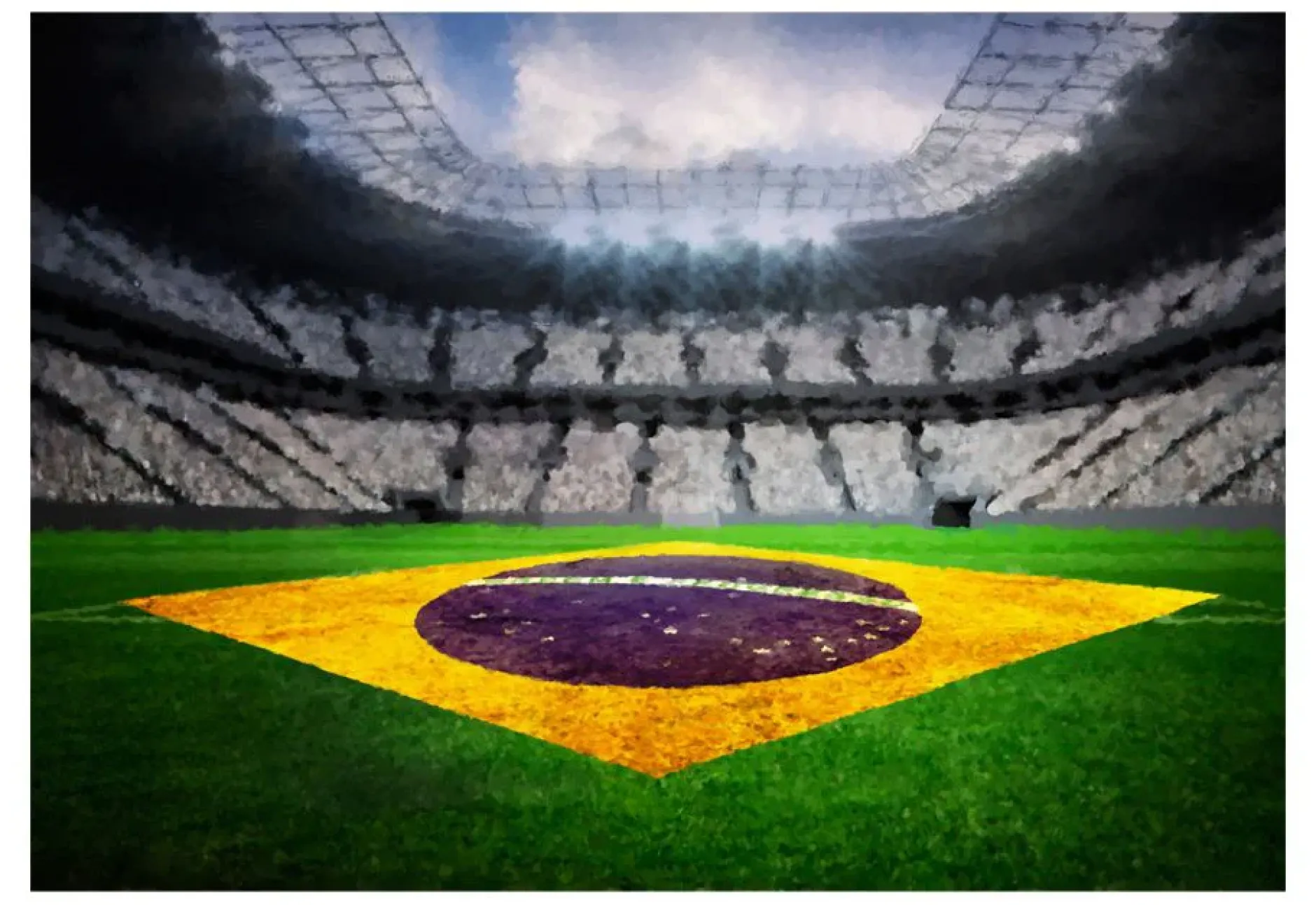 Tapete 'Brasilianisches Stadion'