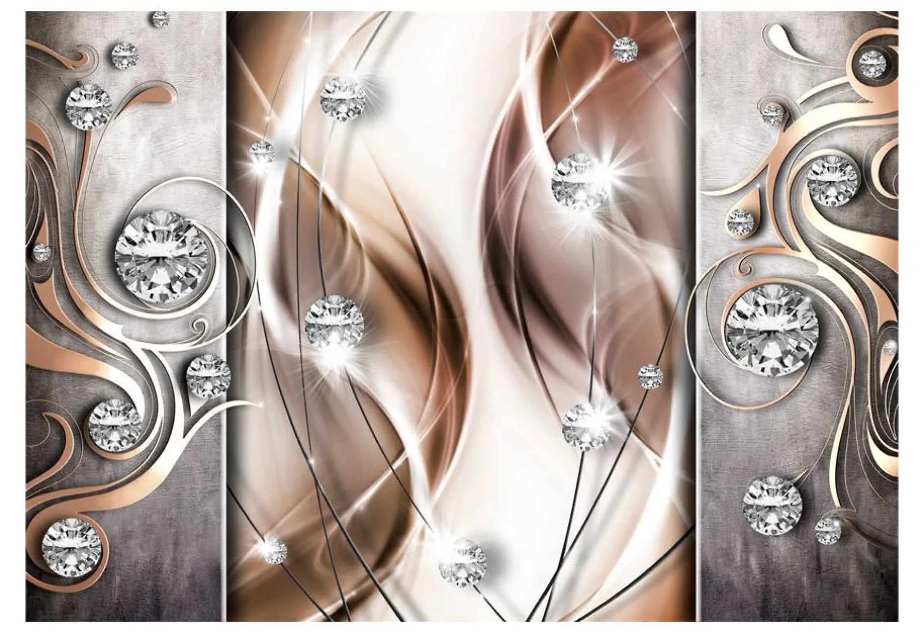 Tapete 'Brown and Diamonds'