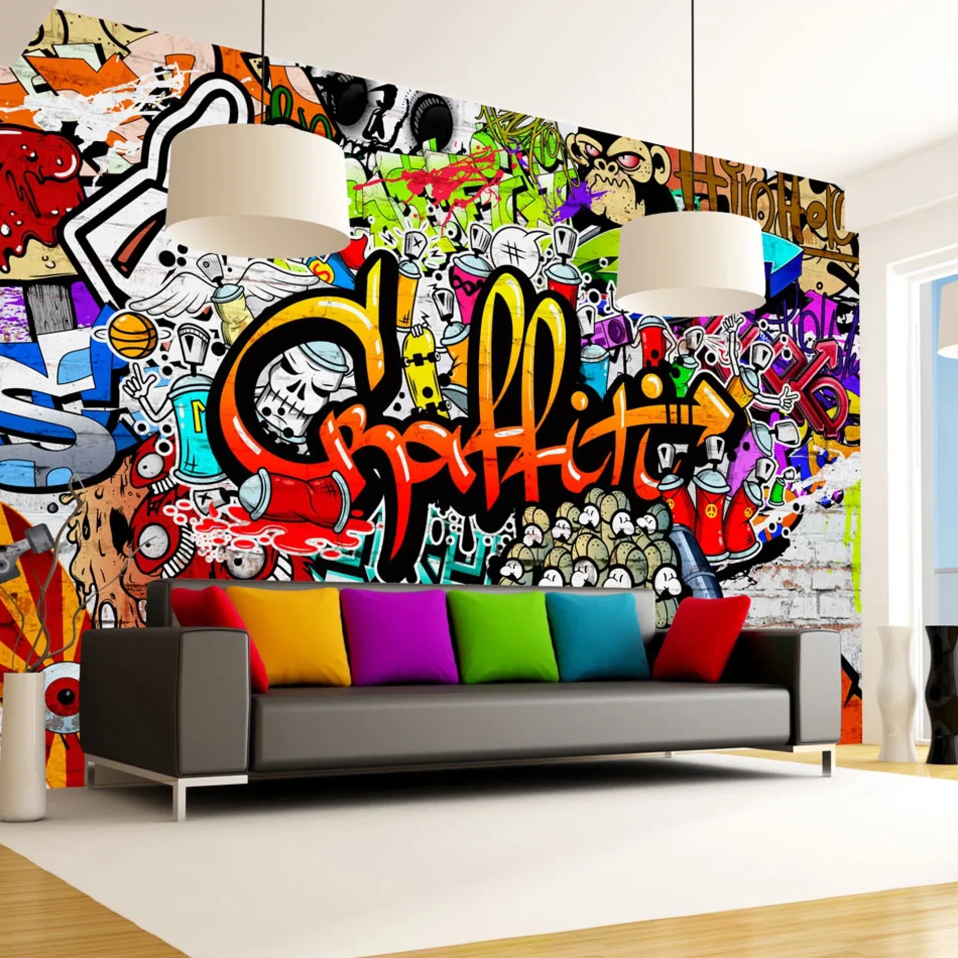 Tapete 'Colorful Graffiti'