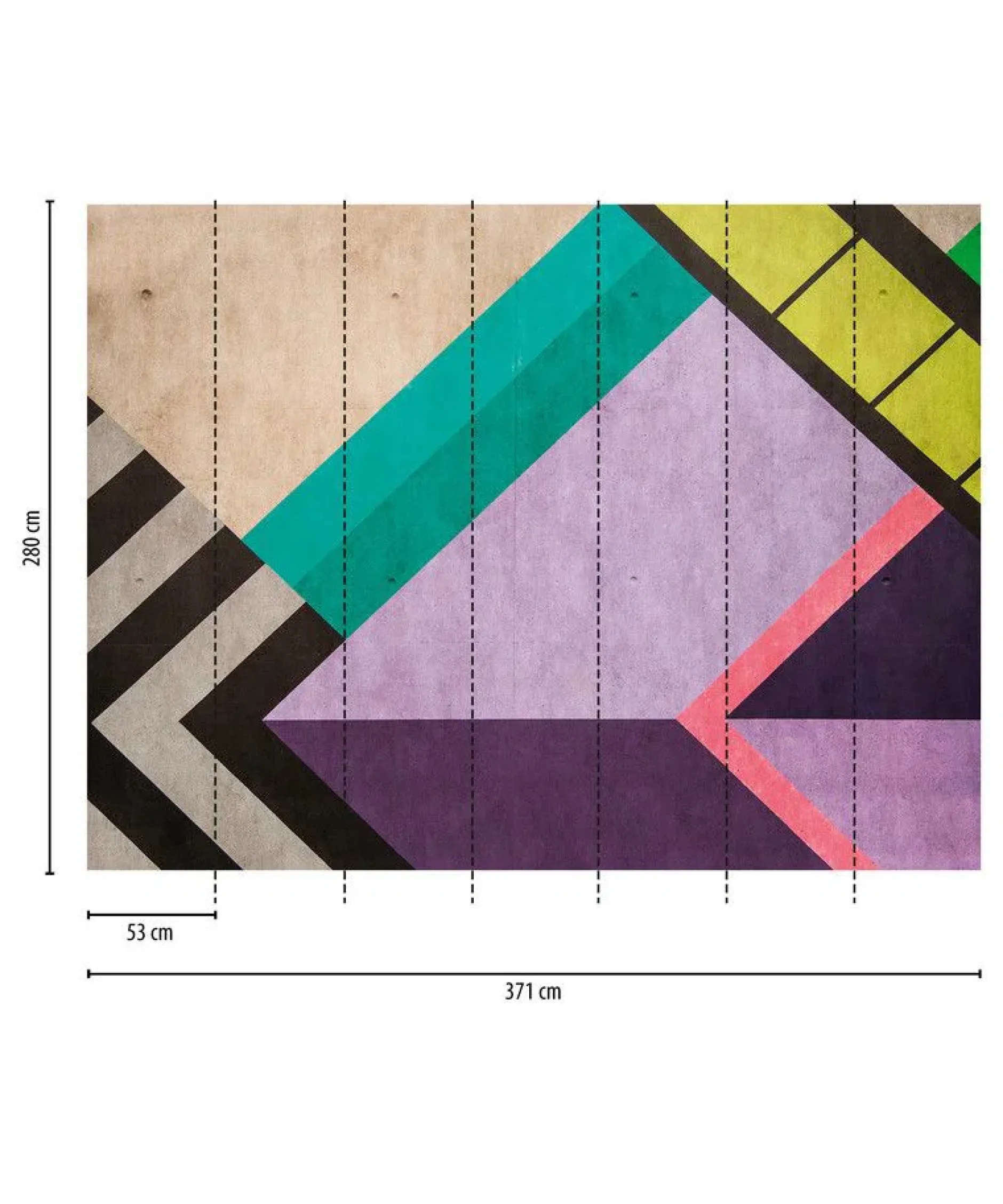 Tapete 'Color Pop' 371x280cm