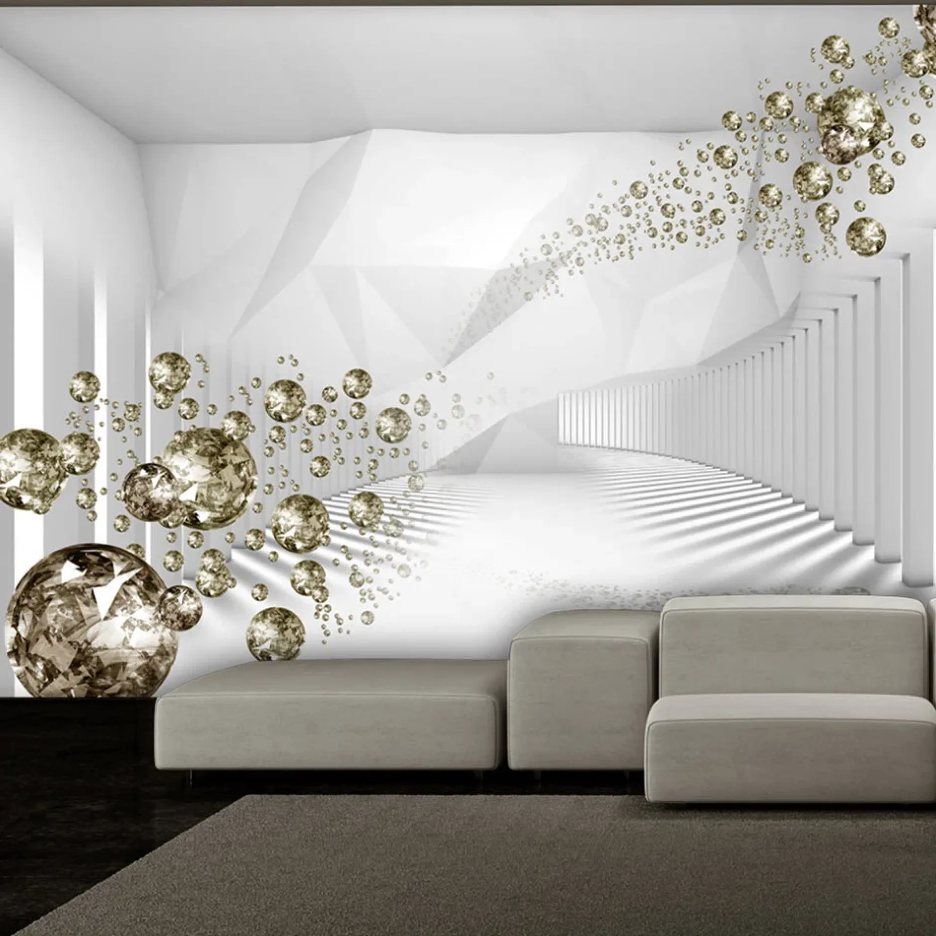 Tapete 'Diamond Corridor (Grey)'