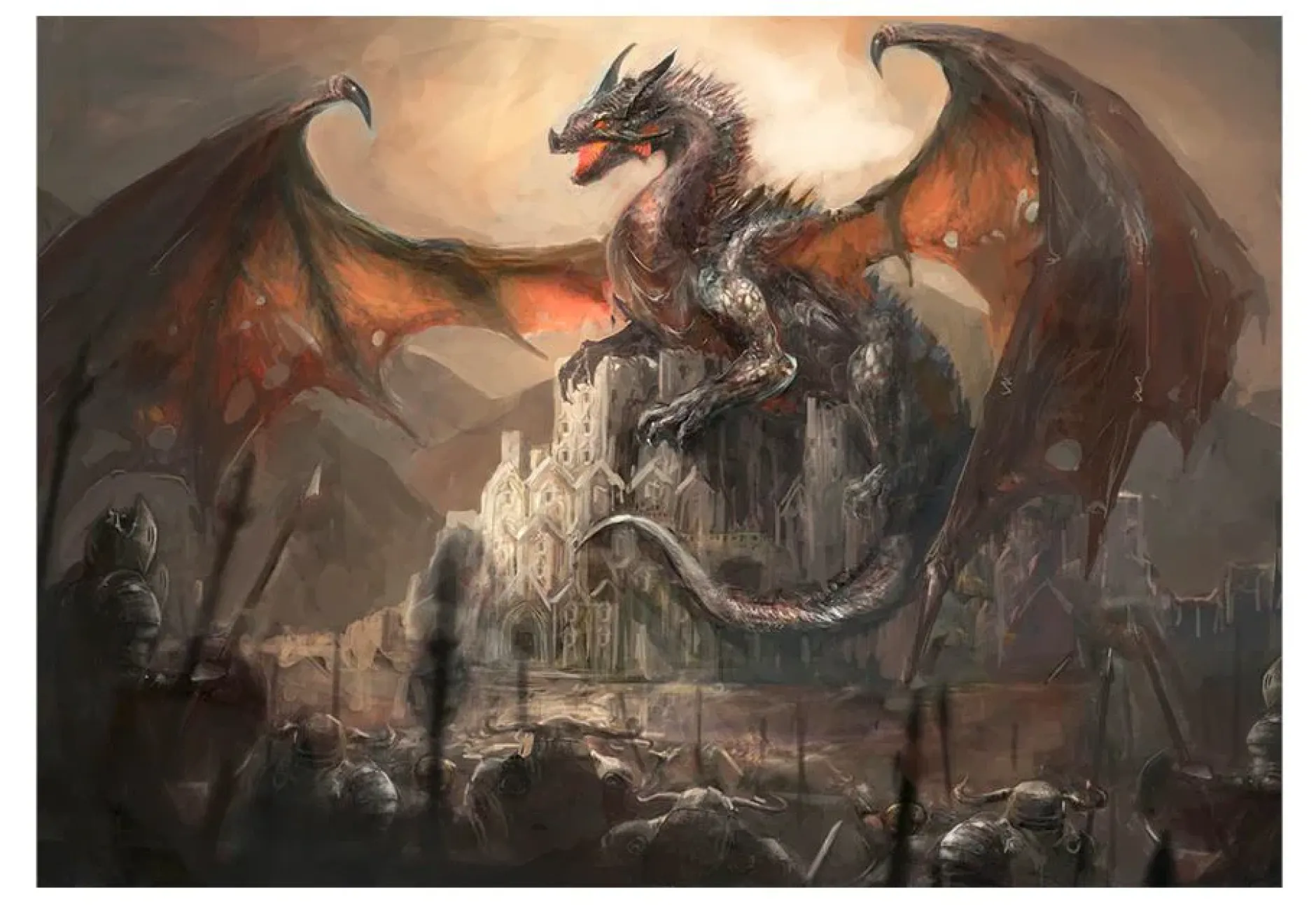 Tapete 'Dragon castle'