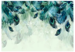Tapete 'Emerald Feathers'