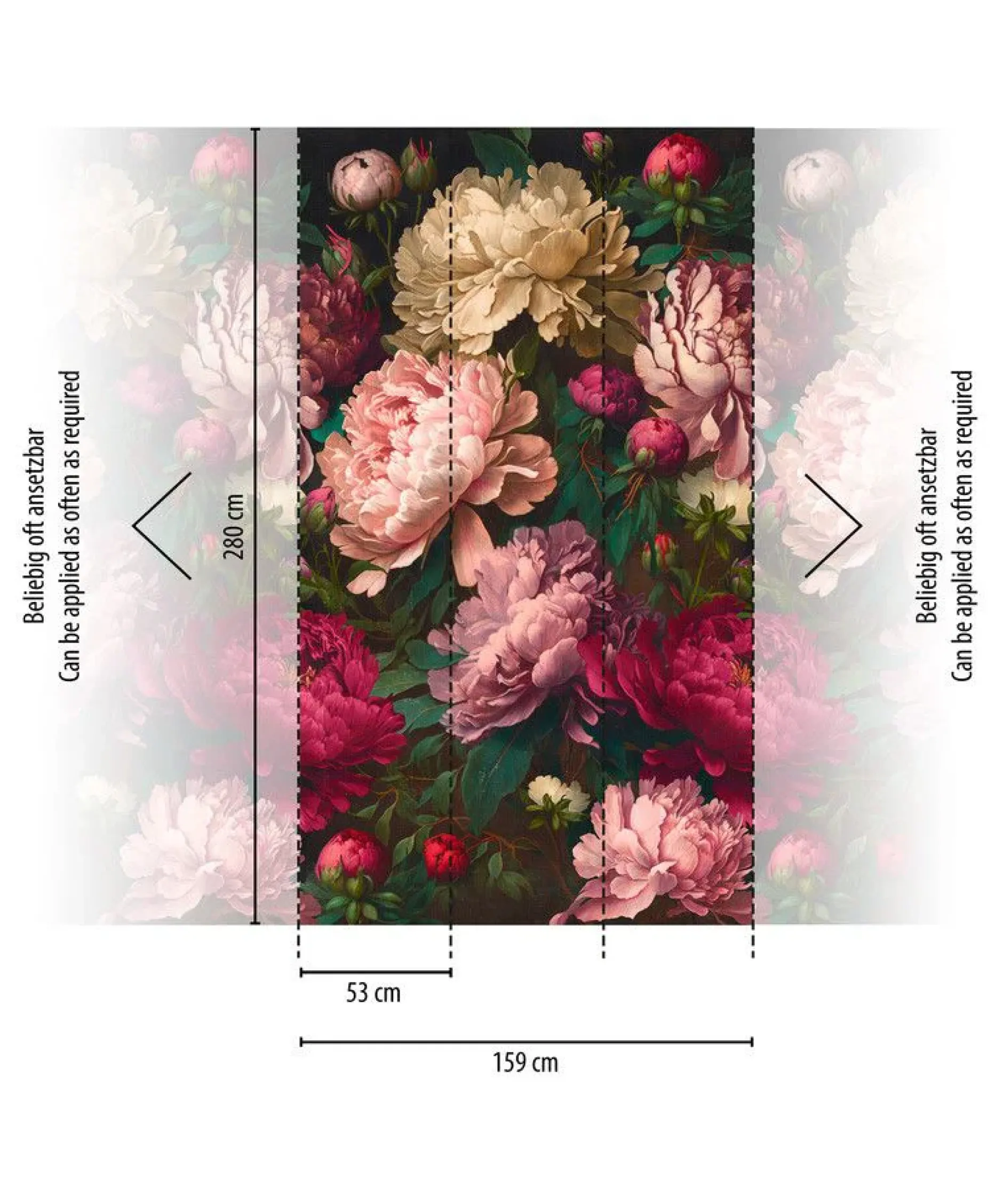 Tapete 'Floral Splendor' 159x280cm