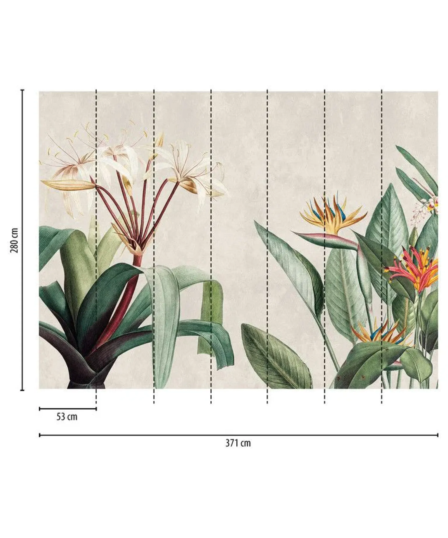Tapete 'Flower Aura' 371x280cm