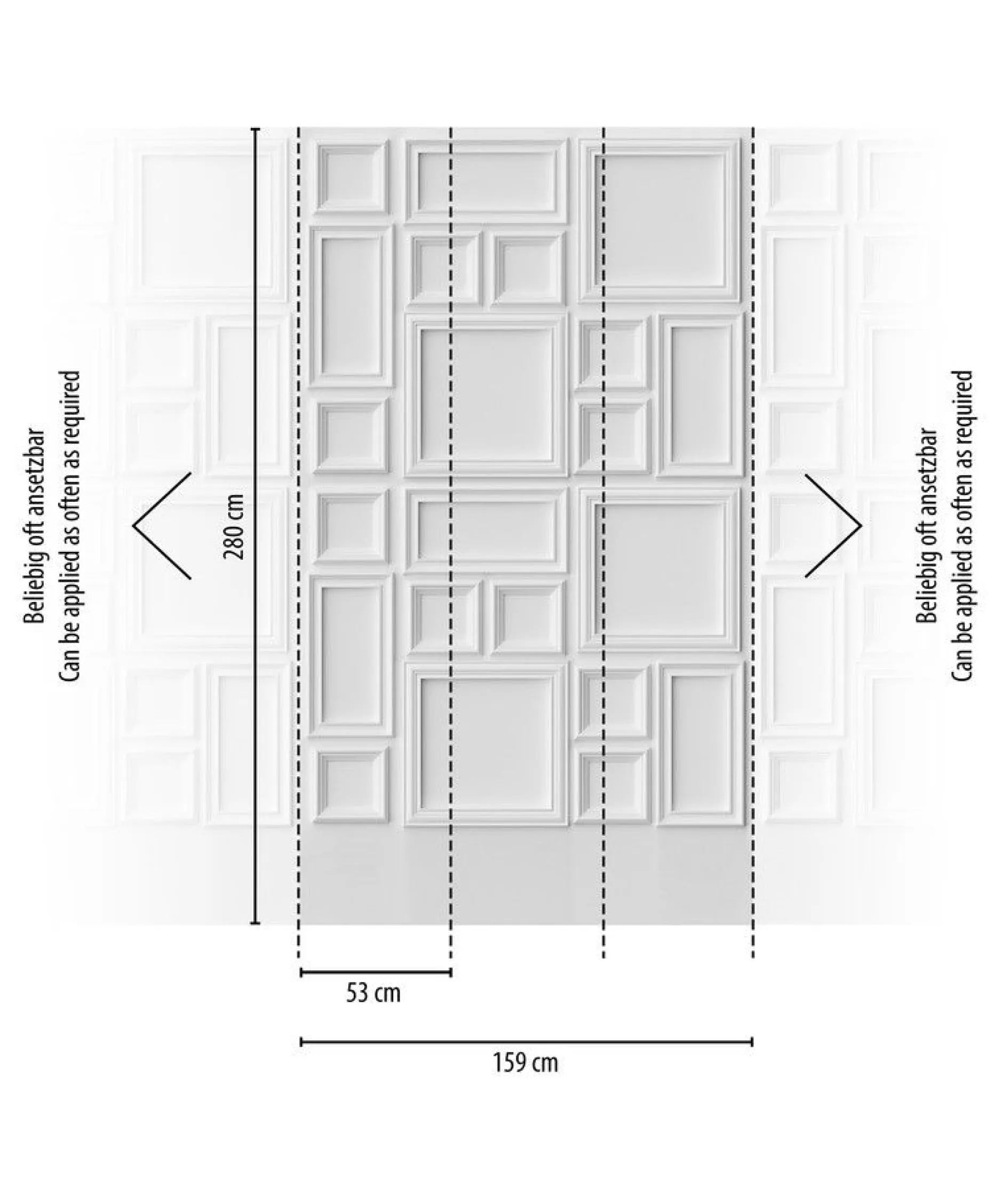 Tapete 'Frame Wall' 159x280cm
