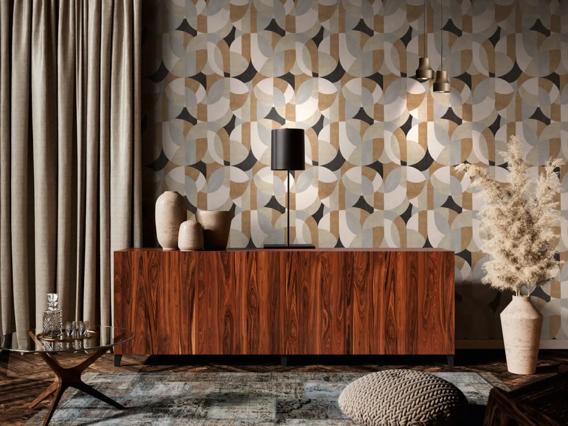 Tapete 'Geometric Flow' 53x1005cm