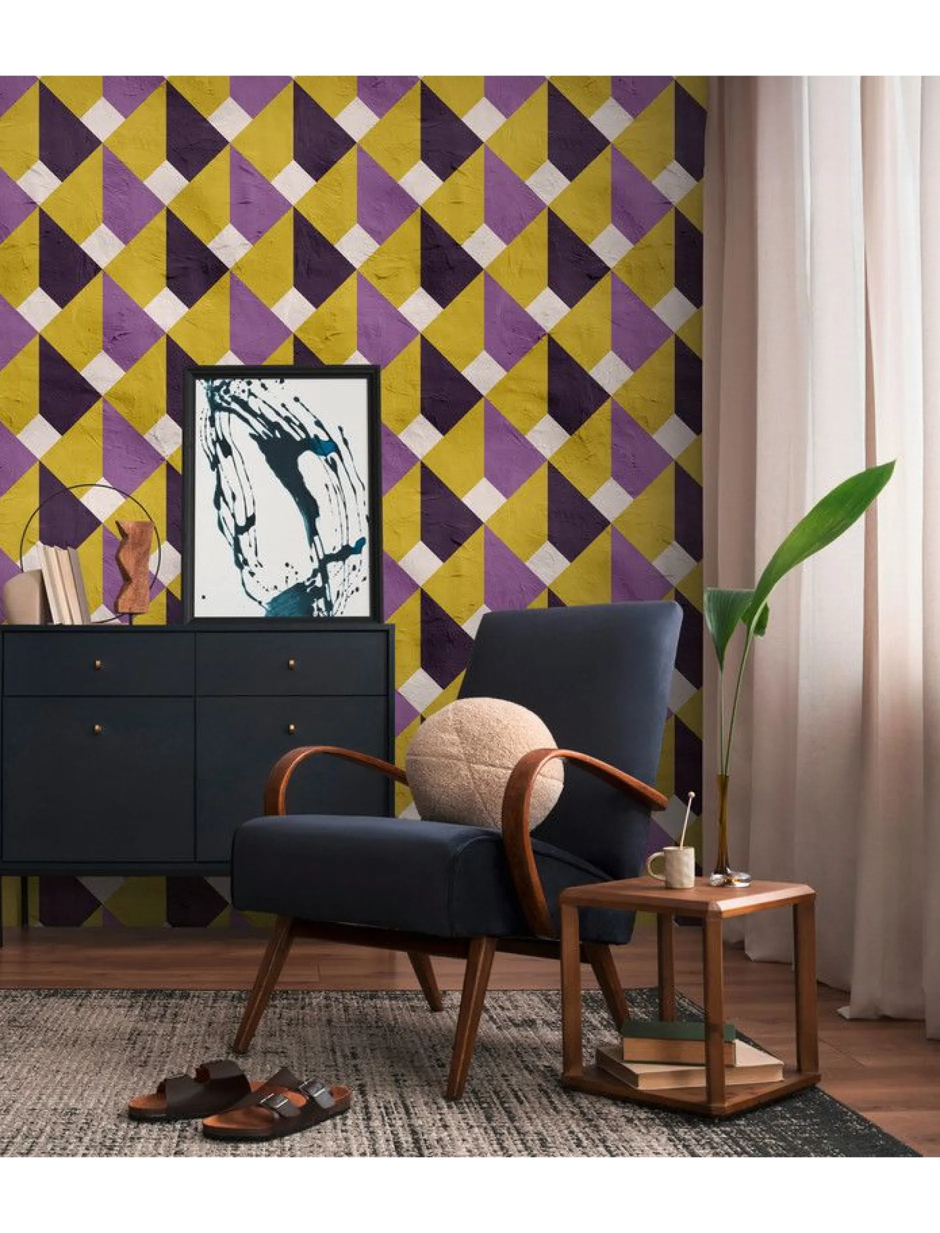 Tapete 'Geometric Prism' 159x280cm