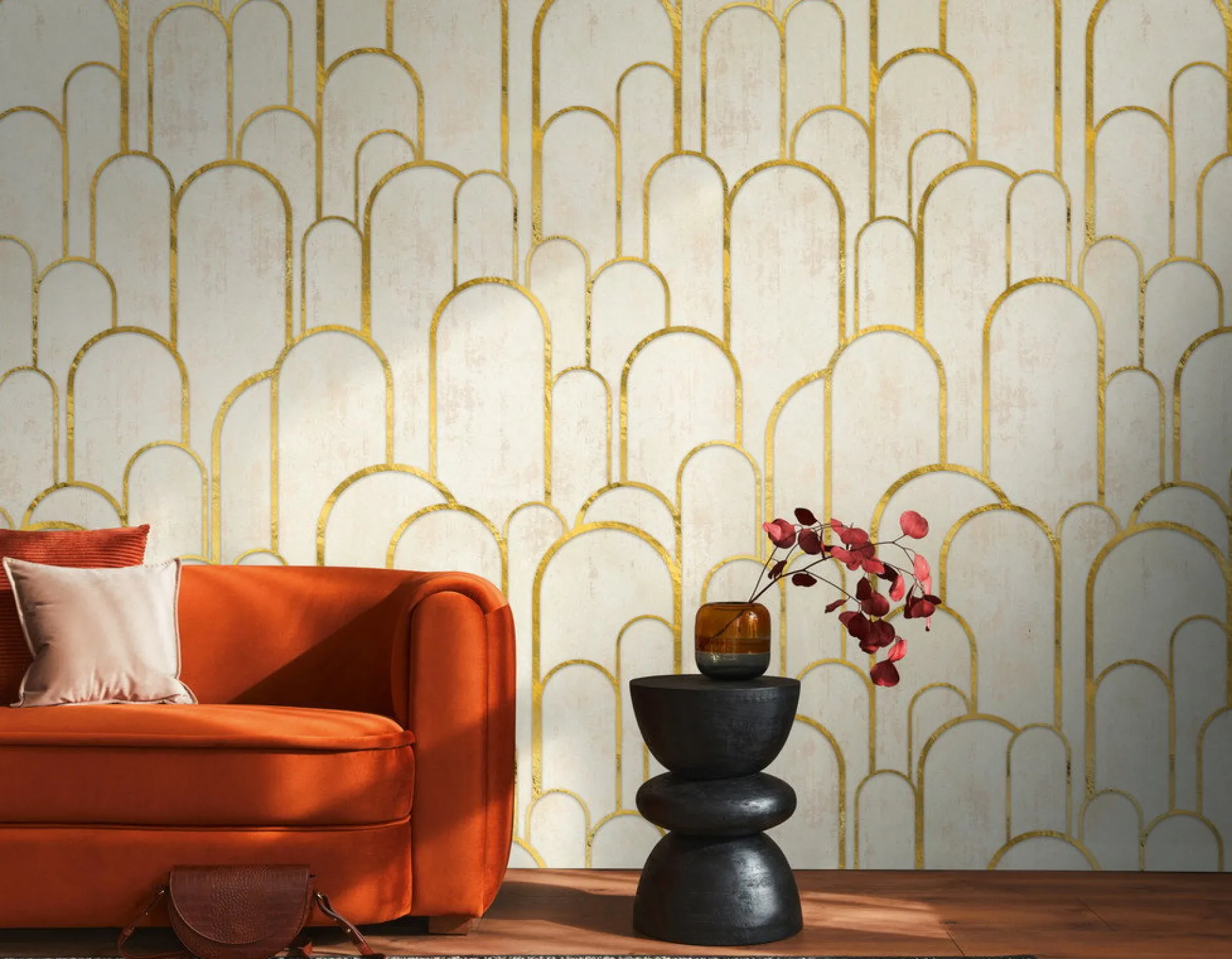 Tapete 'Golden Arches' 159x280cm