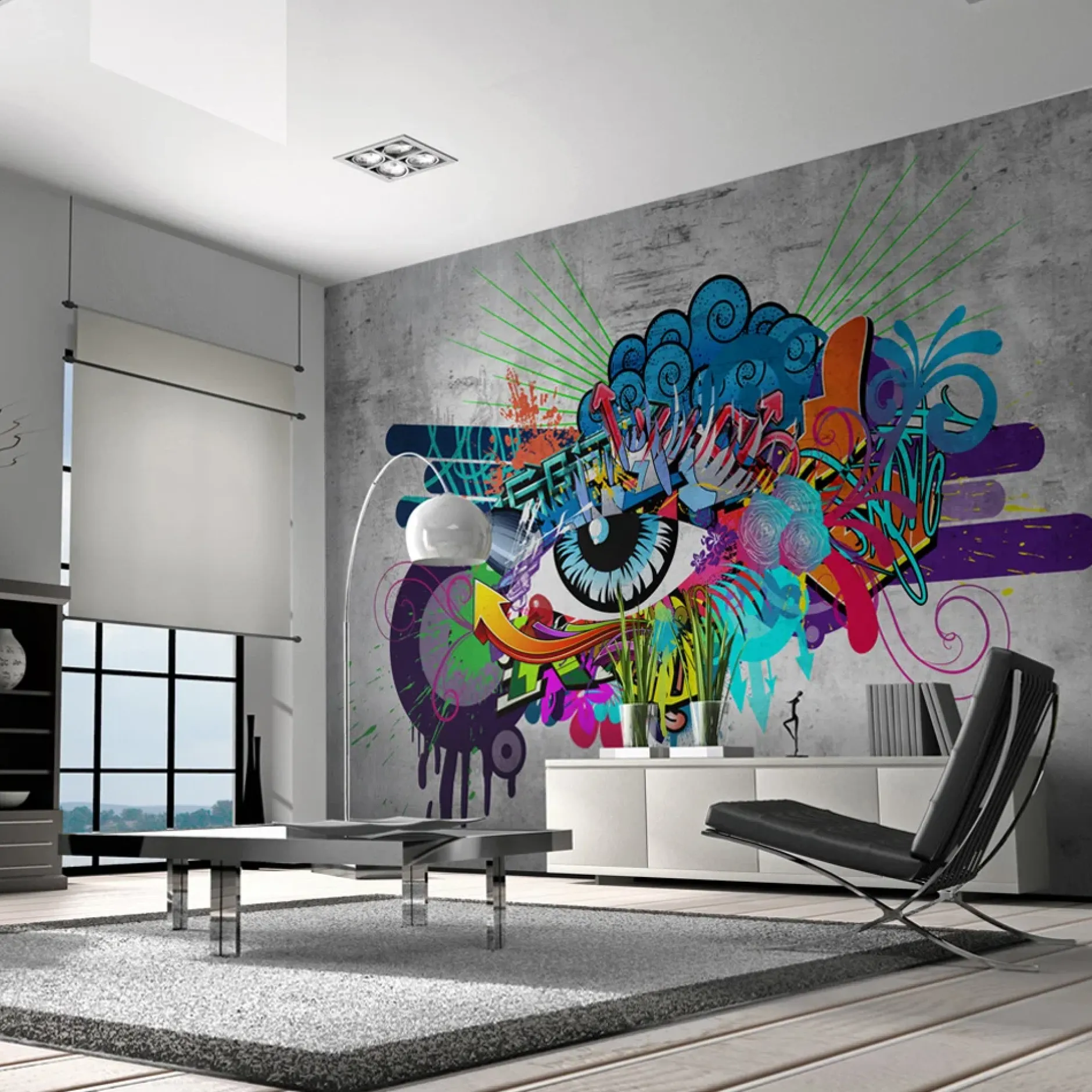 Tapete 'Graffiti eye'