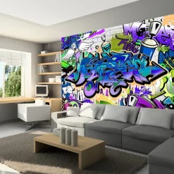 Tapete 'Graffiti: violet theme'