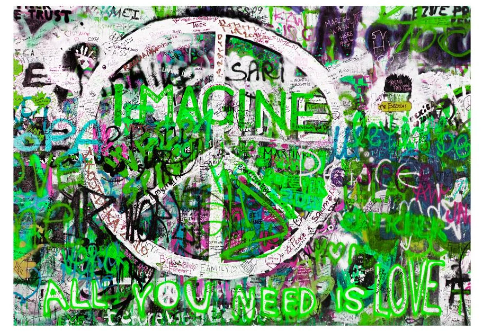 Tapete 'Green Graffiti'