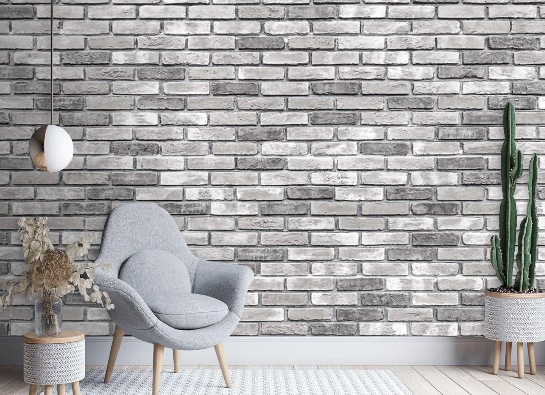 Tapete 'Grey Masonry'