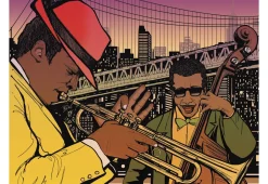 Tapete 'Jazz am Abend'