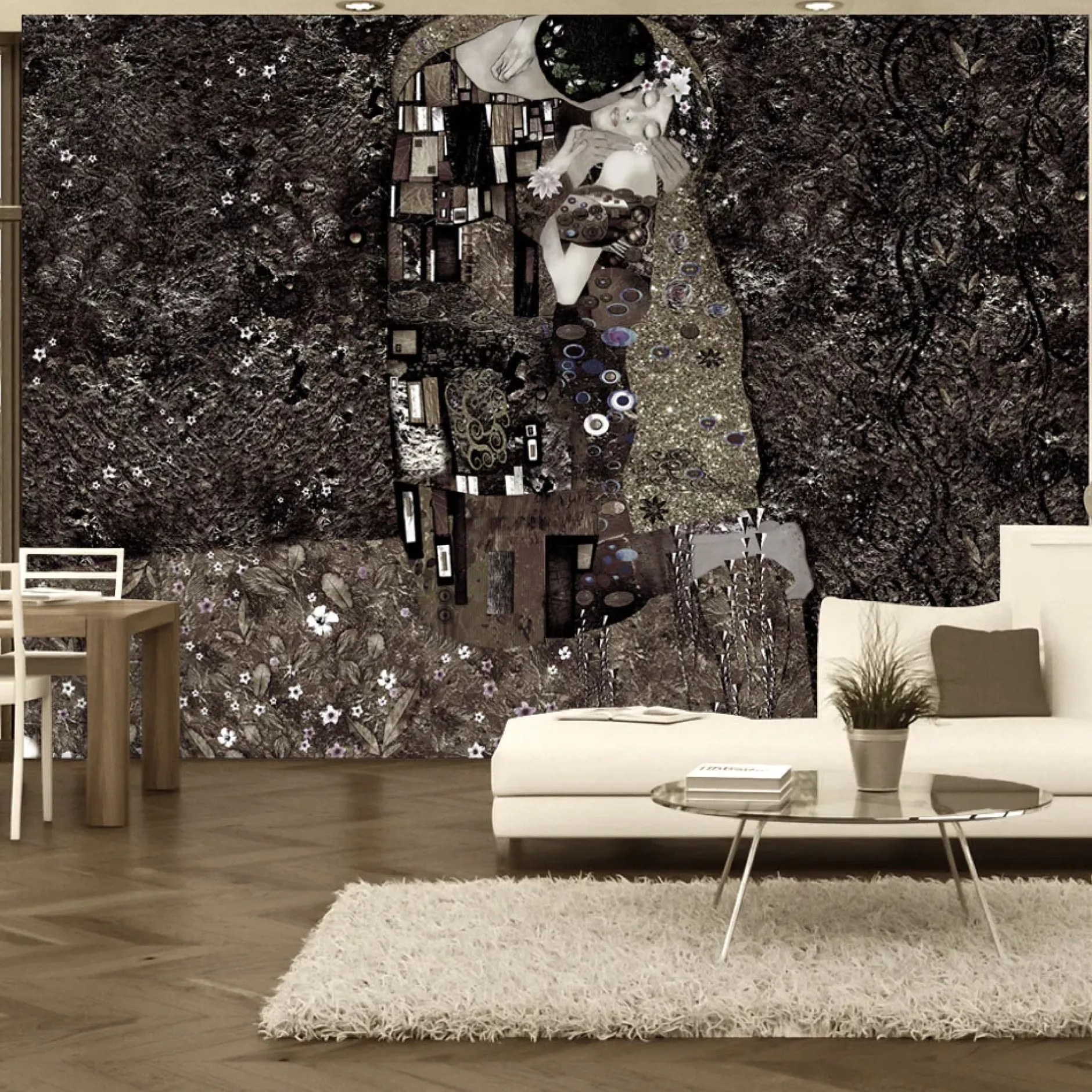 Tapete 'Klimt inspiration - Recalling Tenderness'