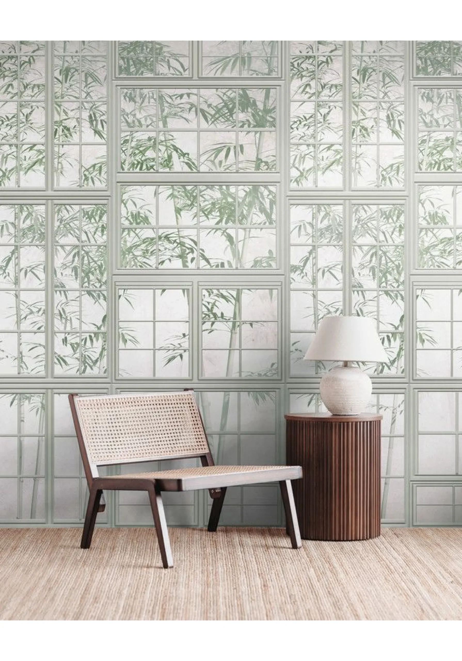 Tapete 'Leafy Windows' 159x280cm