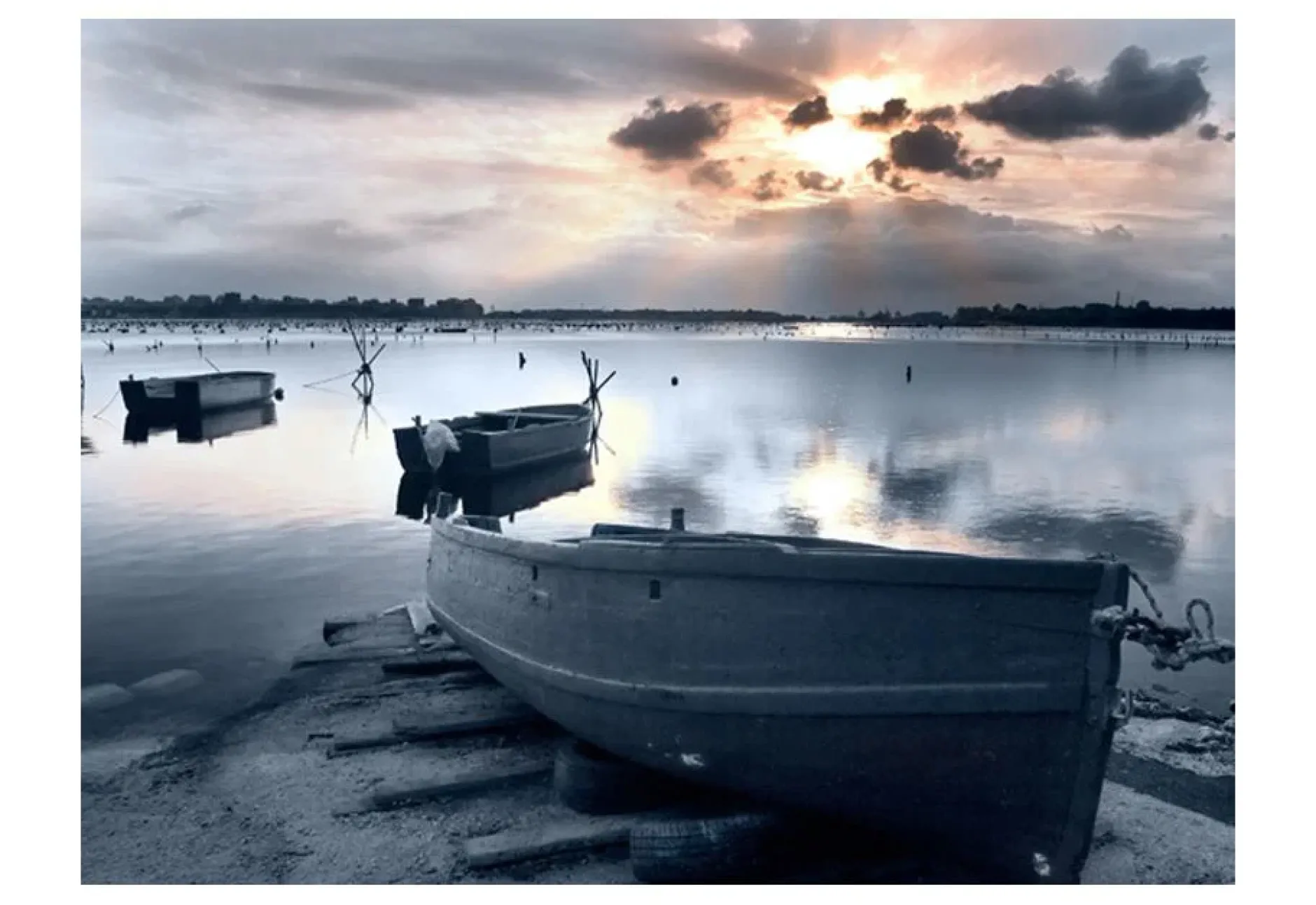 Tapete 'Little port boats'